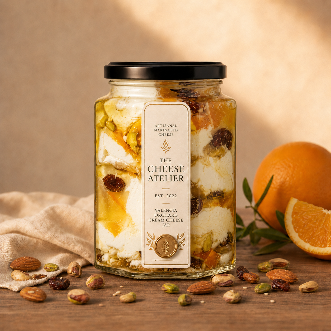 Valencia Orchard Cream Cheese Jar - Sweet Elegance from Central Europe (250g)